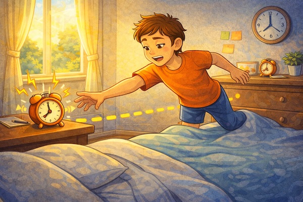 Put Your Alarm Clock Far From Your Bed